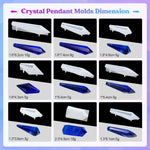 Resin Molds 18Pcs Pendulum Crystal Silicone Molds,Multi-Facet Uv Resin Jewelry Molds For Quartz Crystals Pendants, Necklace