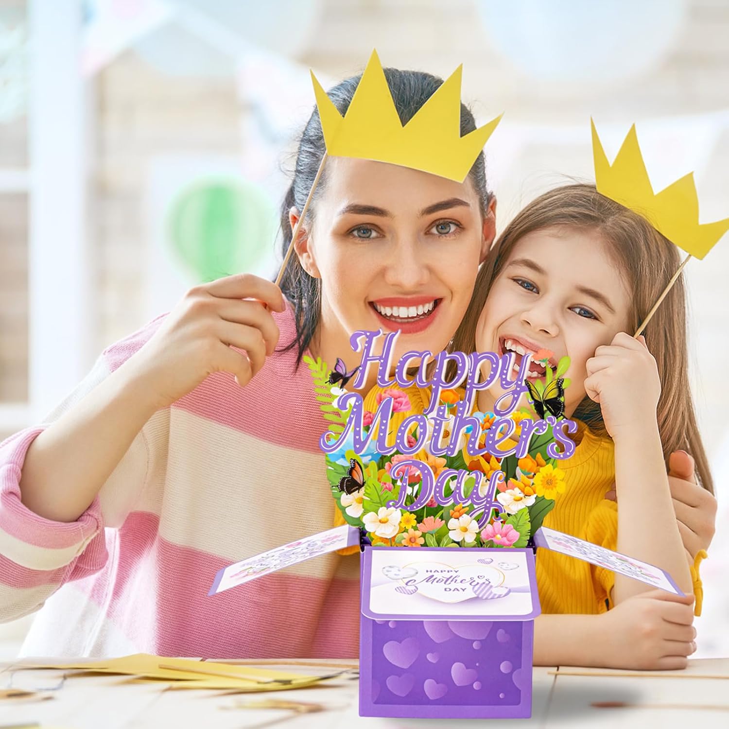 3D Pop Up Mothers Day Card Happy Mothers Day Pop Up Flower Bouquet Card With Envelope Mother'S Day 3D Greeting Card Mother'S Day Pop Up Card Gifts For Her Wife Mom Grandma Aunt Daughter