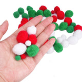 Christmas Pom Poms Pompoms For Art Crafts Gift Decorations, Red Green White, 400 Pieces