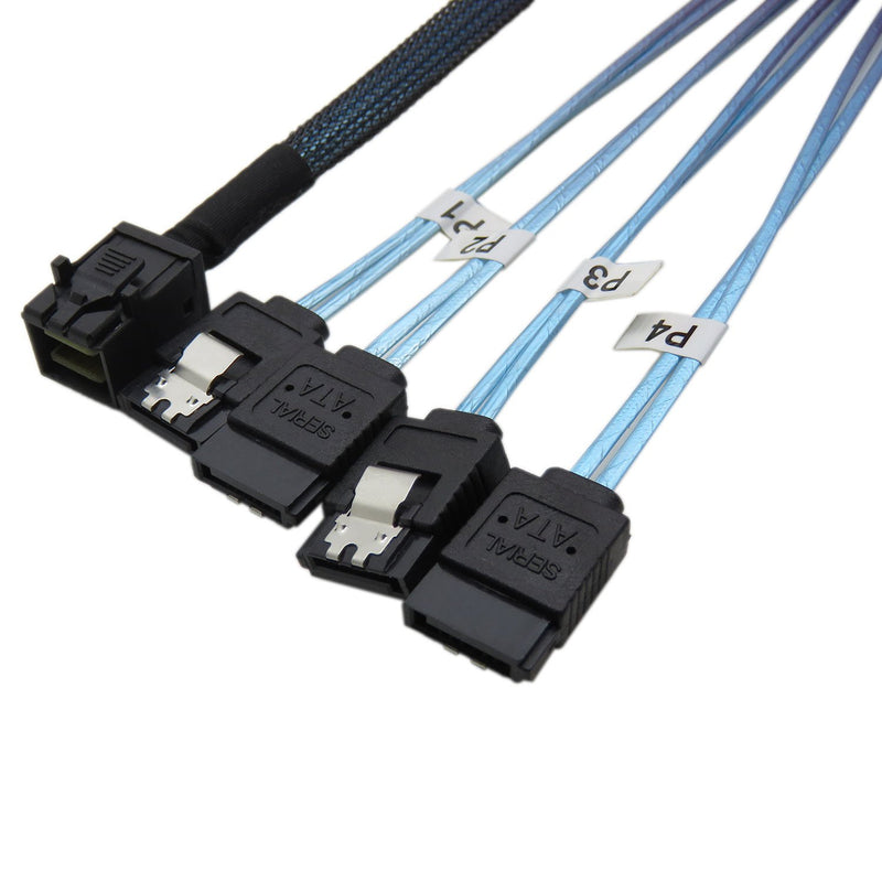 CABLEDECONN Internal HD Mini SAS (SFF-8643 Host) to 4X SATA (Target) Hard Driv