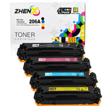 206A/206X Toner, 4-Pack with Chip for MFP M283fdw/M255dw Printers