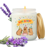 Funny Happy Birthday Candle, Cute Capybara Birthday Gift For Adults And Kids, Handmade Soy Scented Candle For Daughter, Son, Mom, Dad, Friend
