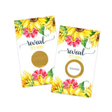 Golden Sunflower Scratch-Off Game Cards For Autumn Weddings, Baby Showers, And Bridal Events (28 Pack)