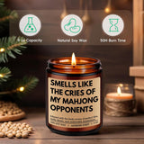 Scented Candle, Mahjong Gifts For Women, Men - Mah Jongg Gifts, Mahjongg Party Accessories - Funny Birthday, Valentines Day, Game Night Ideas For Mahjong Lovers, Players, Group, Hostess, Friend