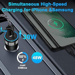 48W Fast Samsung Car Charger with 30W USB-C Cable for Galaxy S24/S23/S22/A Series