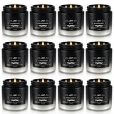 12 Pack Men'S Scented Candles In Jar - 3.5Oz Each, 150+ Hours Long Lasting, Soy Blend Wax Aromatherapy Candle Gifts Set For Men, Birthday, Valentine, Anniversary, Christmas