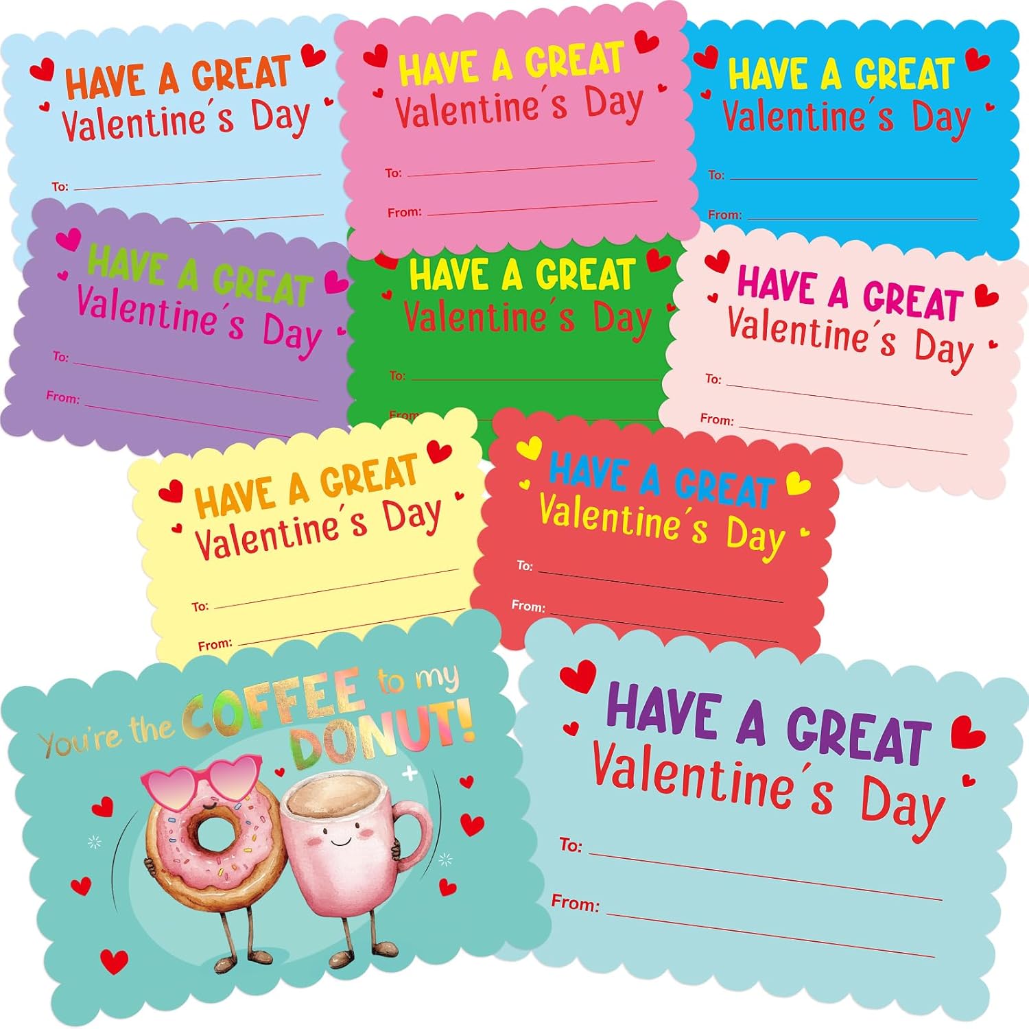 Funny Valentines Day Cards Kids Adult 36 Pcs Gold Foil Valentine Coworker Pun Cards Classroom Exchange Cards Prizes Holiday School Office Business Party Favor Supplies