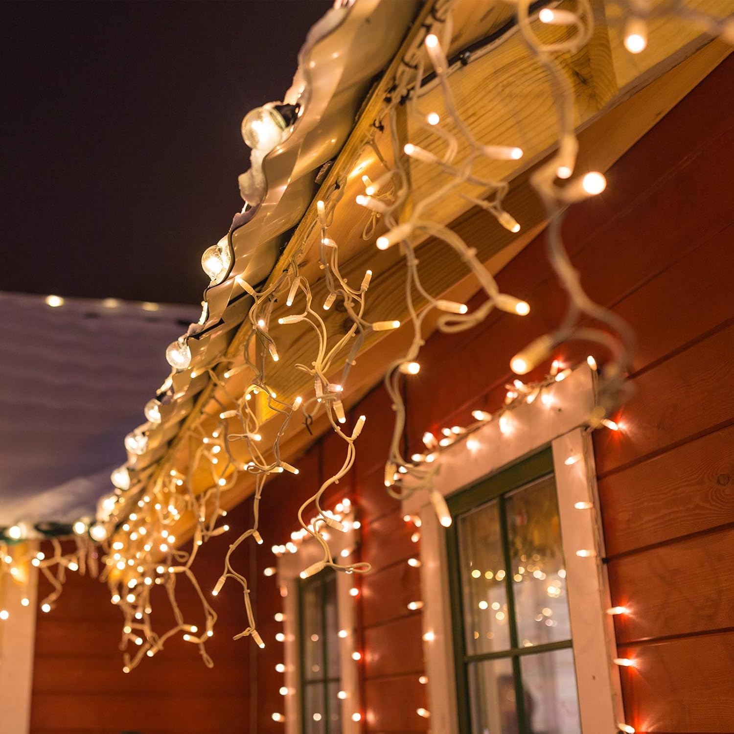 100 Pieces Christmas Holiday Light Hangers With Gutter Guard, Stainless Steel Light Gutter Hook Clips For Outside Grid Hooks Metal Wire Ornament Hanger For String Party Hanging Decor(Silver)