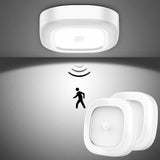 2 Pack Motion Sensor Closet Lights Battery Operated Wireless LED Ceiling Fixtures