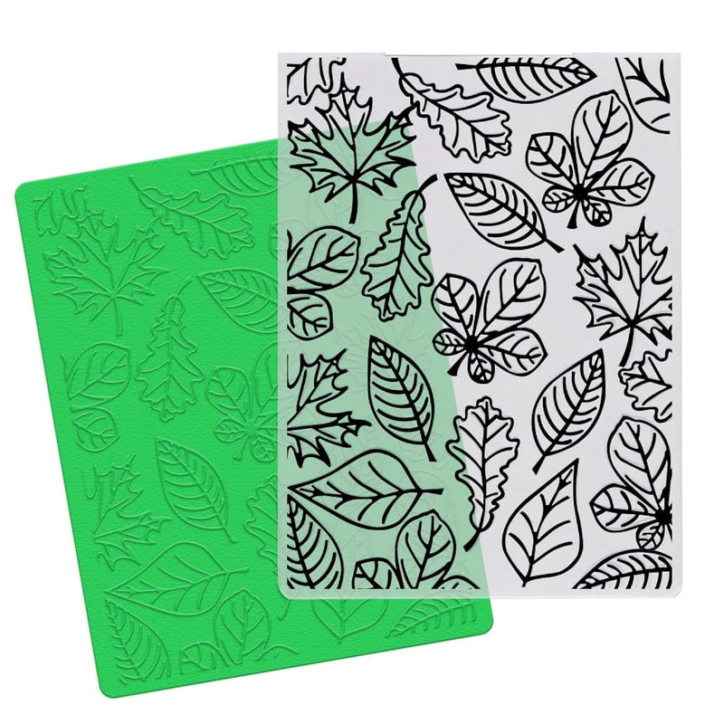 3D Fall Leaves Plastic Embossing Folders For Card Making Thanksgiving