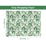 Frog Wrapping Paper Roll - Mini Roll - 17 Inch X 16.5 Feet - Cute Chubby Frog Animal Wrapping Paper Perfect For Kids Boy Girl Birthday, Baby Shower