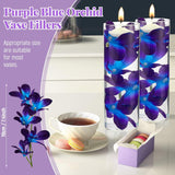 16 Pieces Blue Purple Faux Flowers Blue Orchid Flower Vase Fillers Faux Purple Orchid Wedding Table Centerpieces Filling For Floating Candles Wedding Birthday Party Table Decorations