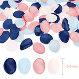 300Pcs Fake Rose Petals, Artificial Flowers Petals Blush Pink And Navy Blue Rose Petals For Wedding Flower Girl Basket Aisle Scatter Dinner Party Table Centerpieces Decoration