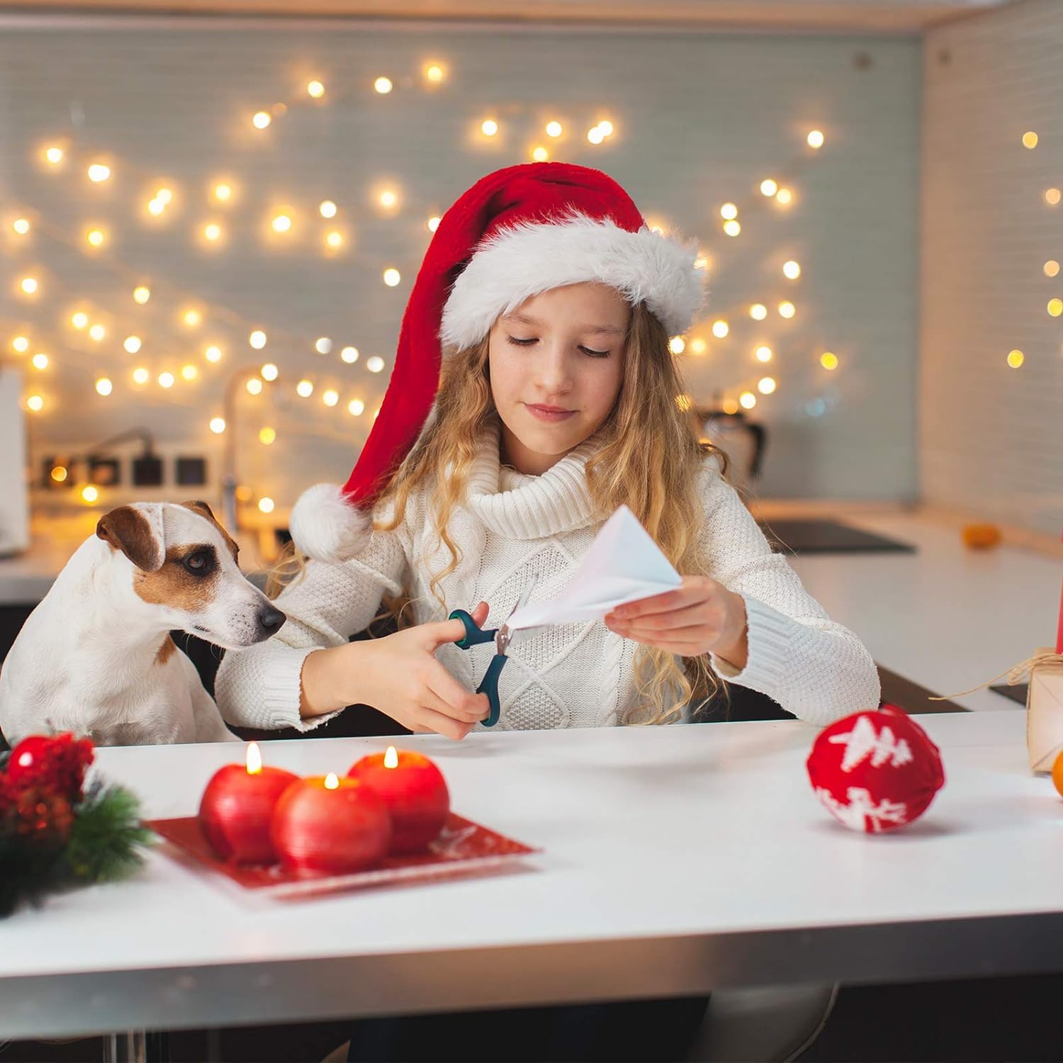 2 Pcs Santa Hat, Adults 30 Inch Black And Red Plush Deluxe Long Christmas Xmas Hat For Festival