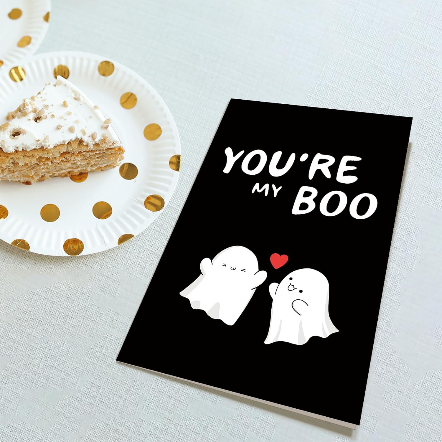 Cute Ghost Anniversary Card For Wife Husband, Funny Halloween Birthday Card, Spooky Valentines Day Card, You Are My Boo