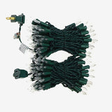 150 Led Cool White Christmas Lights On Green Wire, 50 Feet Xmas Tree Lights, Ul Certified For Outdoor Indoor