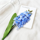 3Pcs 16.5 Inch Artificial Hyacinth Flowers – Long Stem Silk 3D Narcissus Plastic Fake Branches Real Touch Faux Twig Bouquet, Lifelike Spring Picks For Table Vase Decor Wedding Party Home Props Fence
