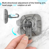 22 Lb Heavy Duty Suction Cup Hooks 4 Pack - 360° Rotating Shower Hooks For Bathroom, Wall, Glass Door, Window Hanging Foldable Holder For Towel, Wreath, Cups (Abs+Pc) No Drill Suction Hook Reusable