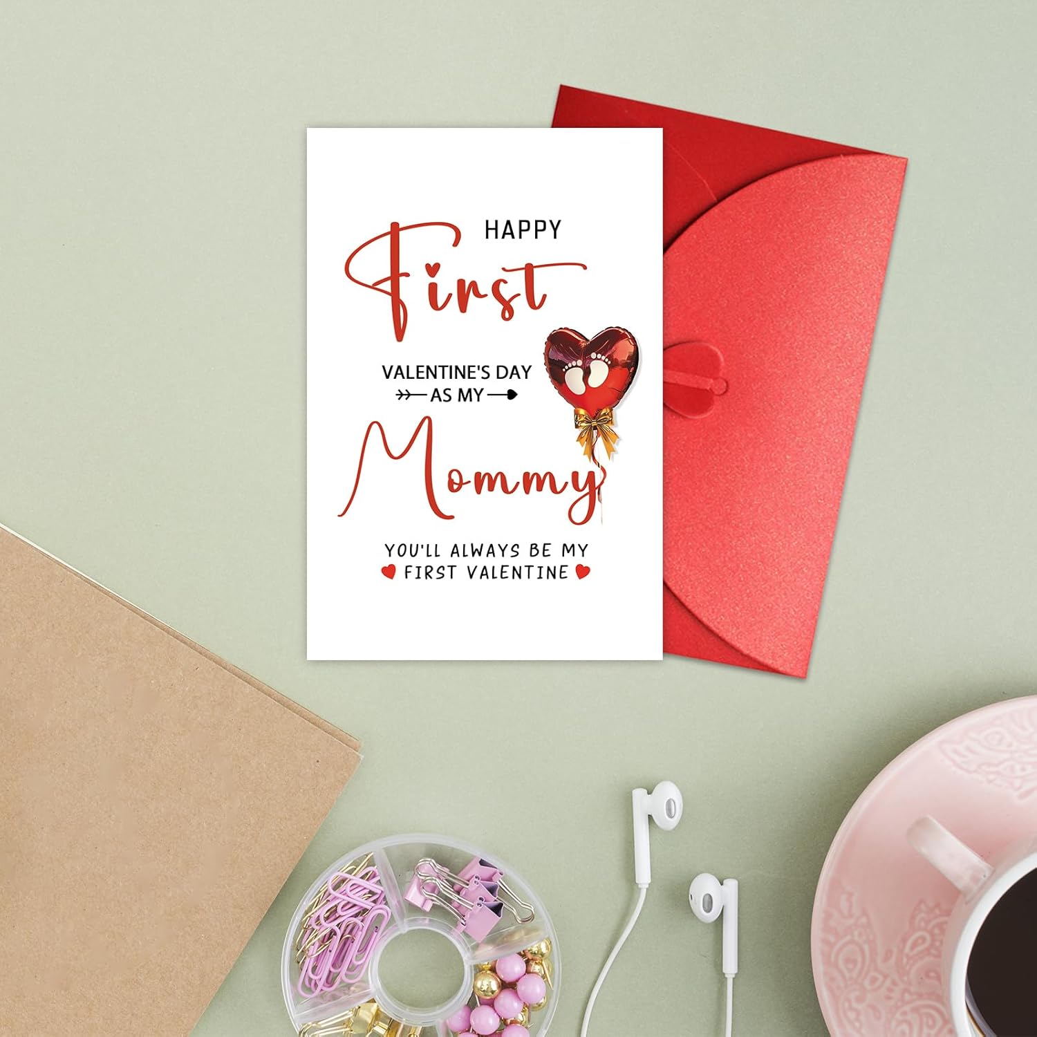 First Valentines Day As My Mommy Card Happy First Valentine'S Day Card From The Bump Mom To Be Valentine Card 1St Valentines Card Greeting Card With Envelope Always Be My 1St Valentines Card