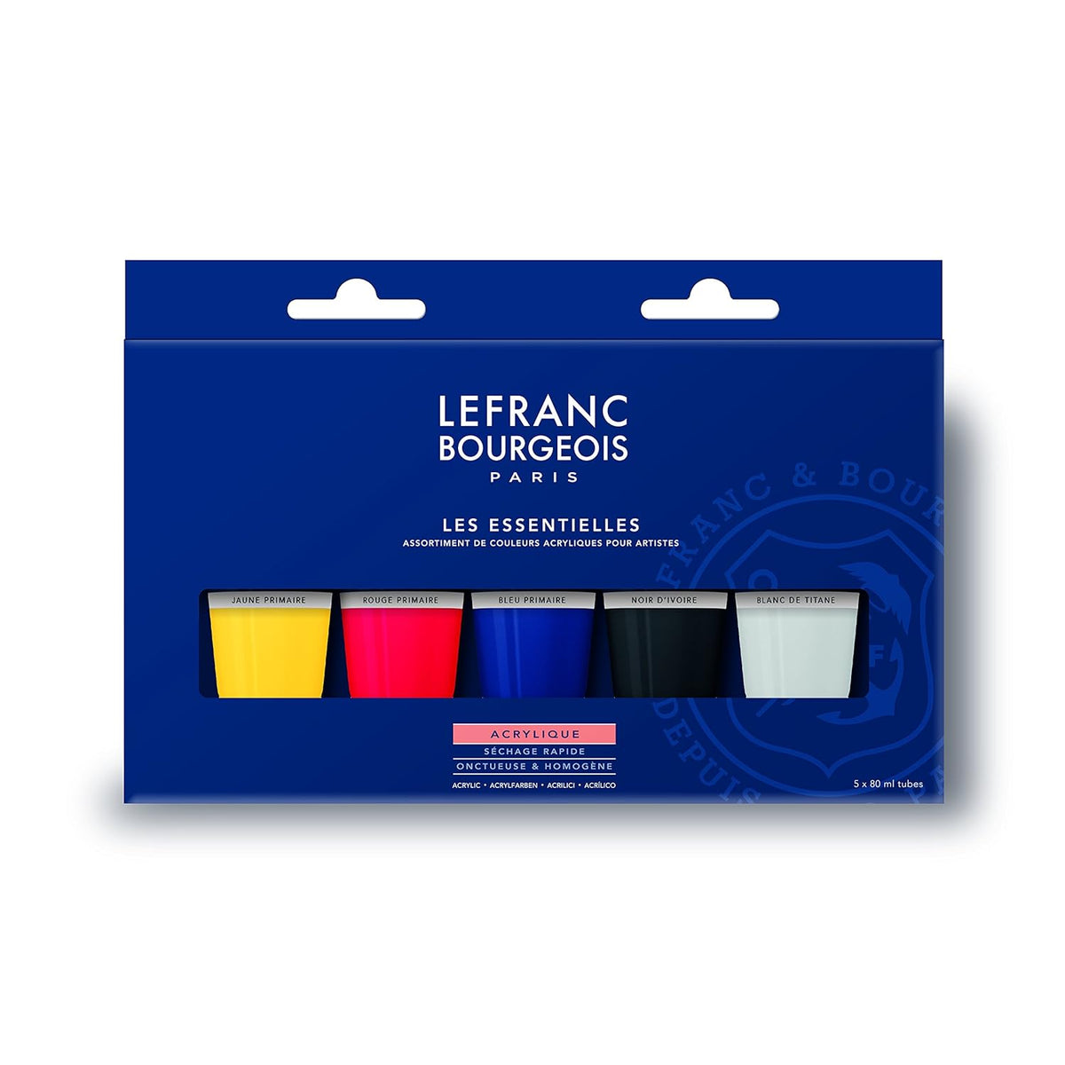 300684 Fine Acrylic Paint, Highly Pigmented, Good Coverage, Creamy Homogeneous Texture, Age-Resistant, Non-Fading, Acrylic Paint Set - 5 Colours Set Of 80 Ml Tubes