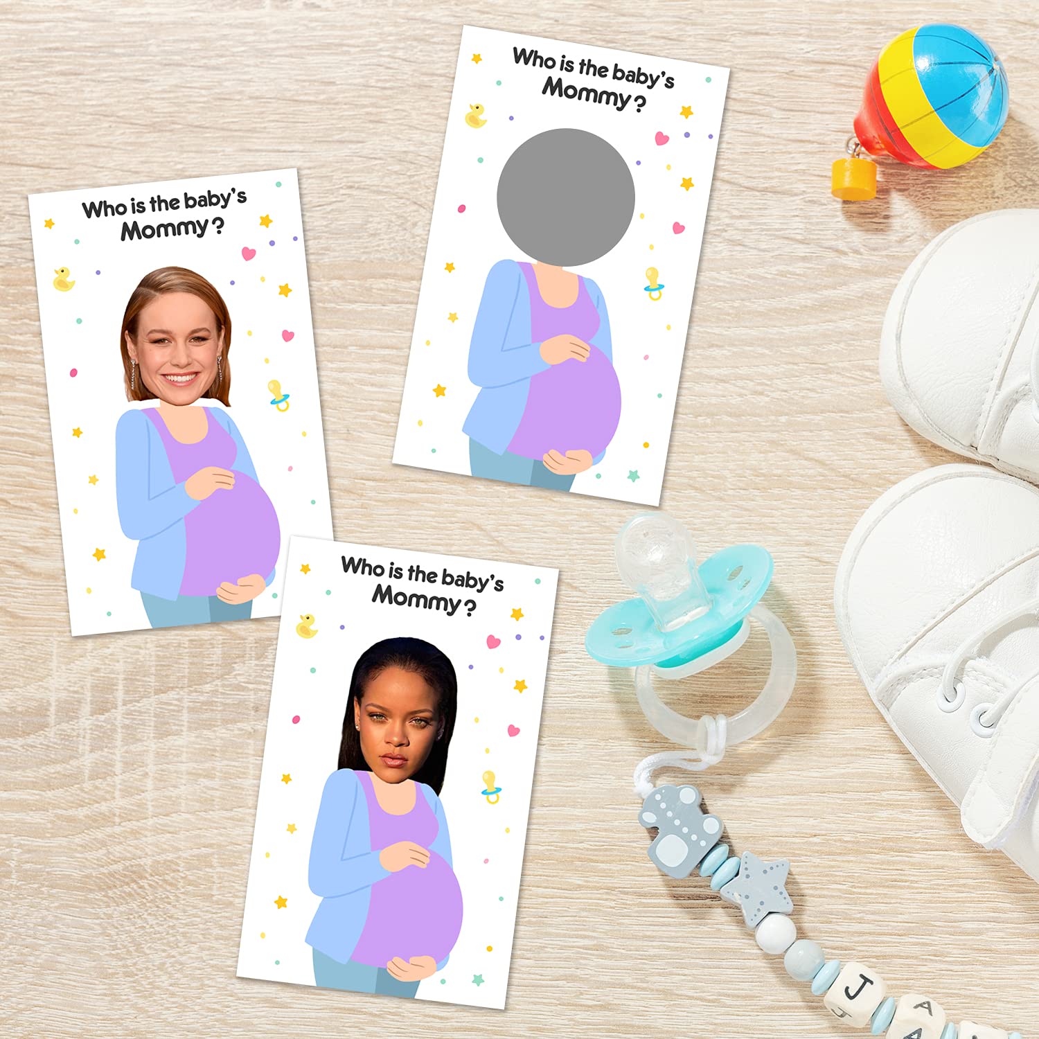 Funny Baby Shower Games - Scratch Off Card Game For Door Prizes, Lottery, Ice Breaker - Funny Lottery Card Ice Breaker Scratch Off Games Party - Decorations For Baby Shower – 35 Sheets (White)