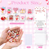 10 Sets Valentine'S Day Little Pocket Hug Gifts Bulk, Resin Heart Flower Pocket Hug Token With Valentines Card & Organza Bag Emotional Support Exchange Cards For Friends Colleagues Family Gifts