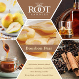 Root Candles Fall Scented Candles in Travel Tin 24-Hour Honeycomb Traveler Handcrafted Beeswax Blend Candle, 4-Ounce, Bourbon Pear