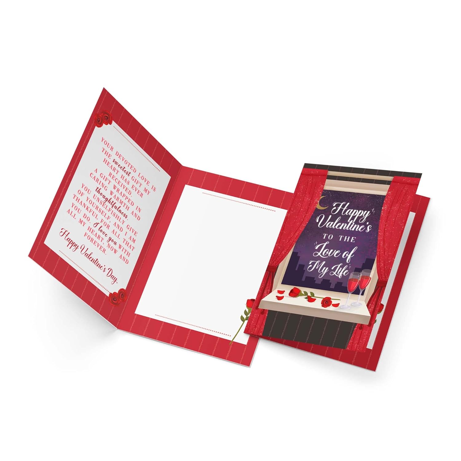 Husband Valentine'S Day Card, Made In America, Eco-Friendly, Thick Card Stock With Premium Envelope 5In X 7.75In, Packaged In Protective Mailer (Love Of My Life)