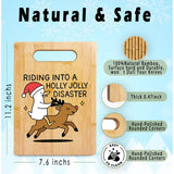 Zodguo Funny Christmas Goose Cutting Board For Kitchen, Christmas Charcuterie Board, Xmas Santa Goose Reindeer Holiday Chopping Boards For Home Kitchen Decorations Supplies