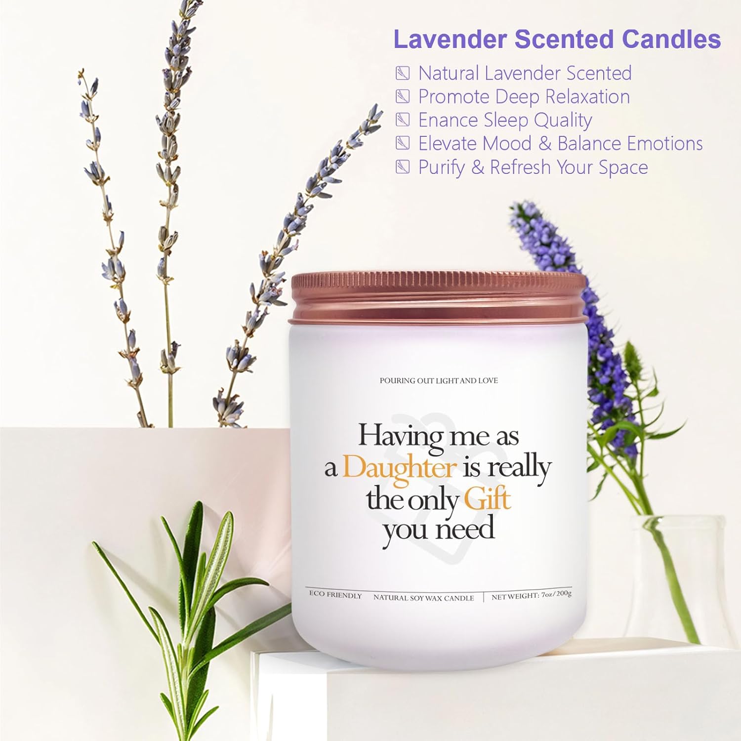 Candle Gifts For Mom From Daughter Son, Funny Unique Mothers Day Gifts Thanksgiving Christmas Birthday Gift For Mom Lavender Candles 7Oz
