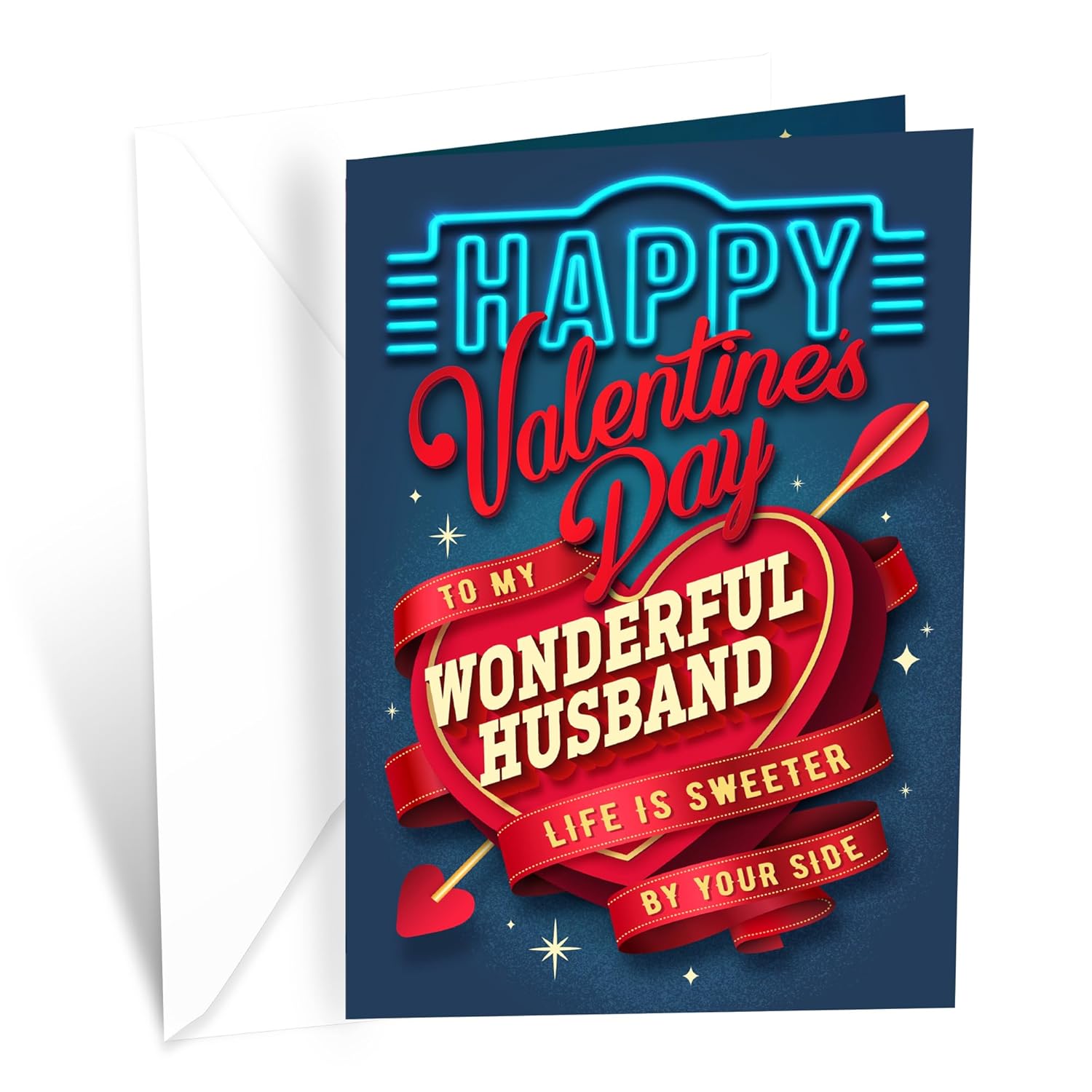 Husband Valentine'S Card, Made In America, Eco-Friendly, Thick Card Stock With Premium Envelope 5In X 7.75In, Packaged In Protective Mailer