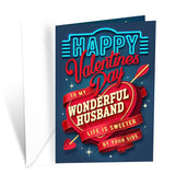 Husband Valentine'S Card, Made In America, Eco-Friendly, Thick Card Stock With Premium Envelope 5In X 7.75In, Packaged In Protective Mailer