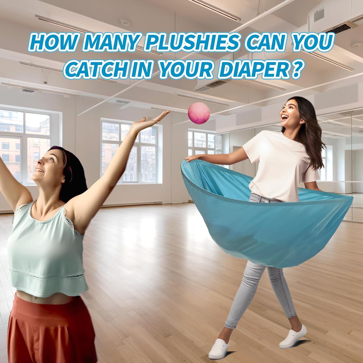 3 Pcs Baby Shower Games Bridal Shower Games Funny Activities - Funniest Baby Shower Game Ever, Ice Breakers For Boy Or Girl, How Many Plushies Can You Catch In Your Diaper (Blue) – No Balls Included
