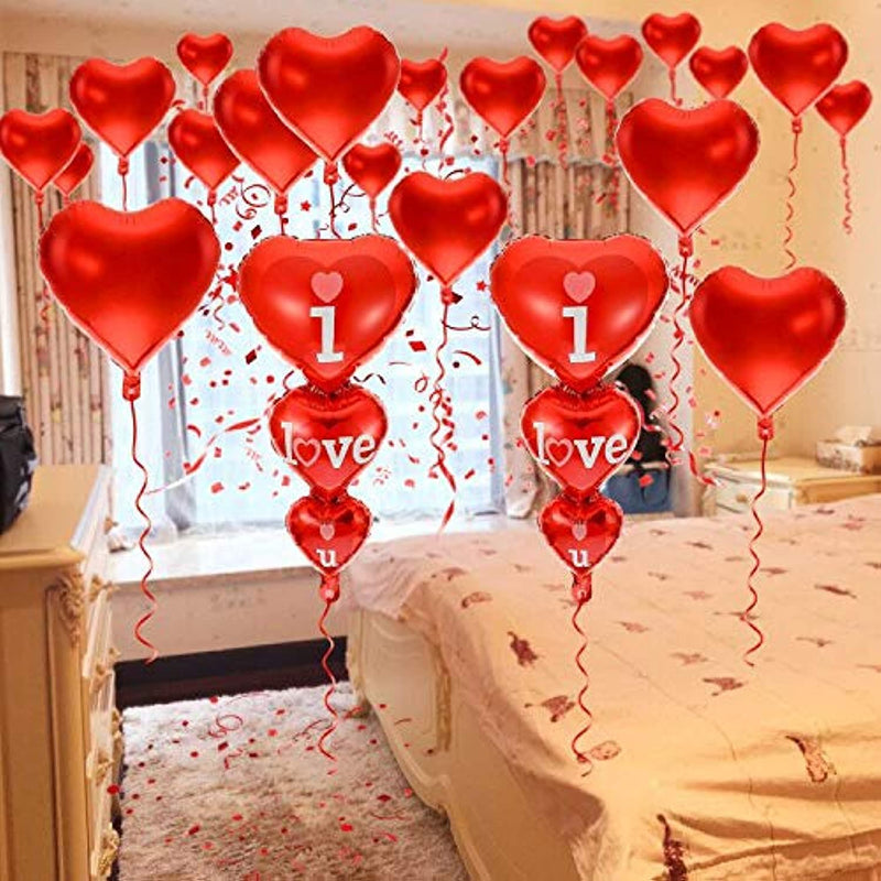 20 + 2 I Love You Balloons - Helium Supported - Love Balloons - Valent