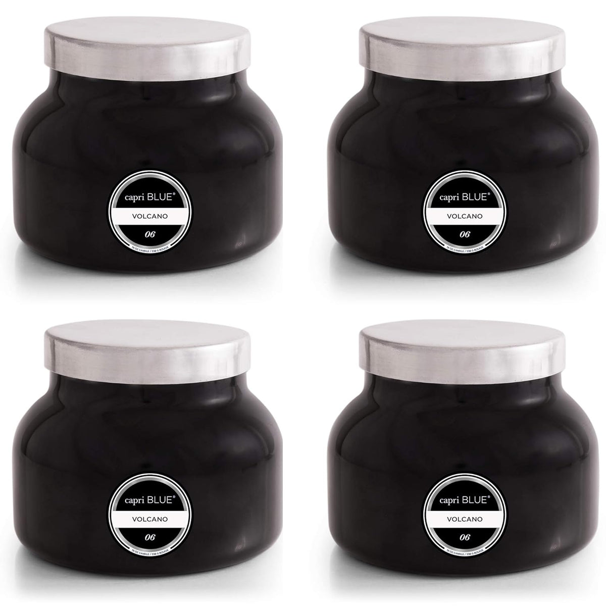 Capri Blue Candle - 19 Oz (4 Pack) - Volcano - Black