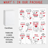 36Pcs Valentine'S Day Cards For Kids Classroom School, Gen Z Slang Exchange Tween Valentines Day Cards Gift For Teens, Tweens, Son, Daughter, Trendy Gen Alpha Design Valentines Day Gift For Classroom & School Exchange