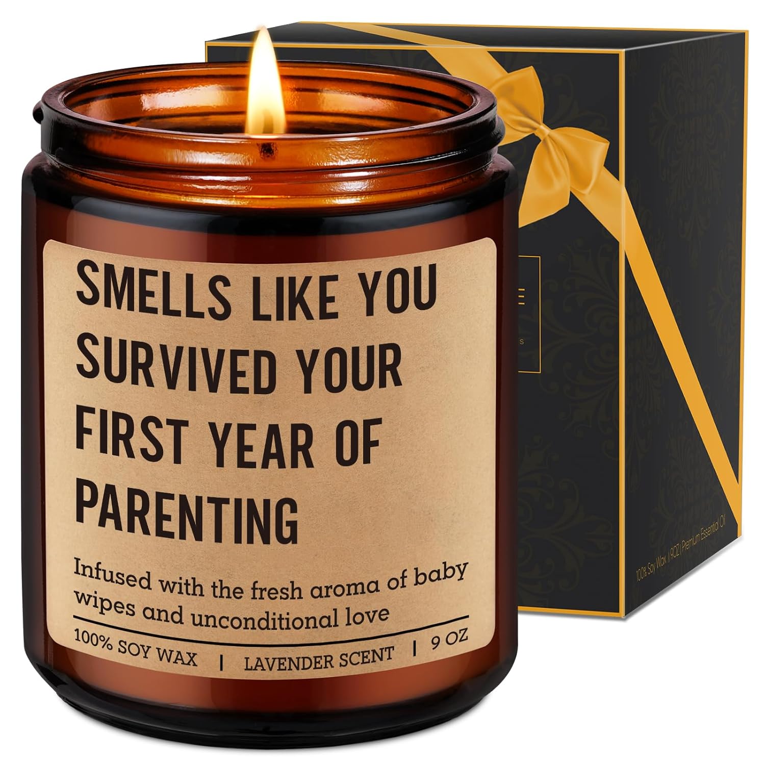 First Year Of Parenting Candle, New Parents Gifts For Couples 2026, Funny 1St Year Parent Survival Gifts, Baby First Birthday Congrats Presents Ideas, Funny Presents For New Mom And Dad
