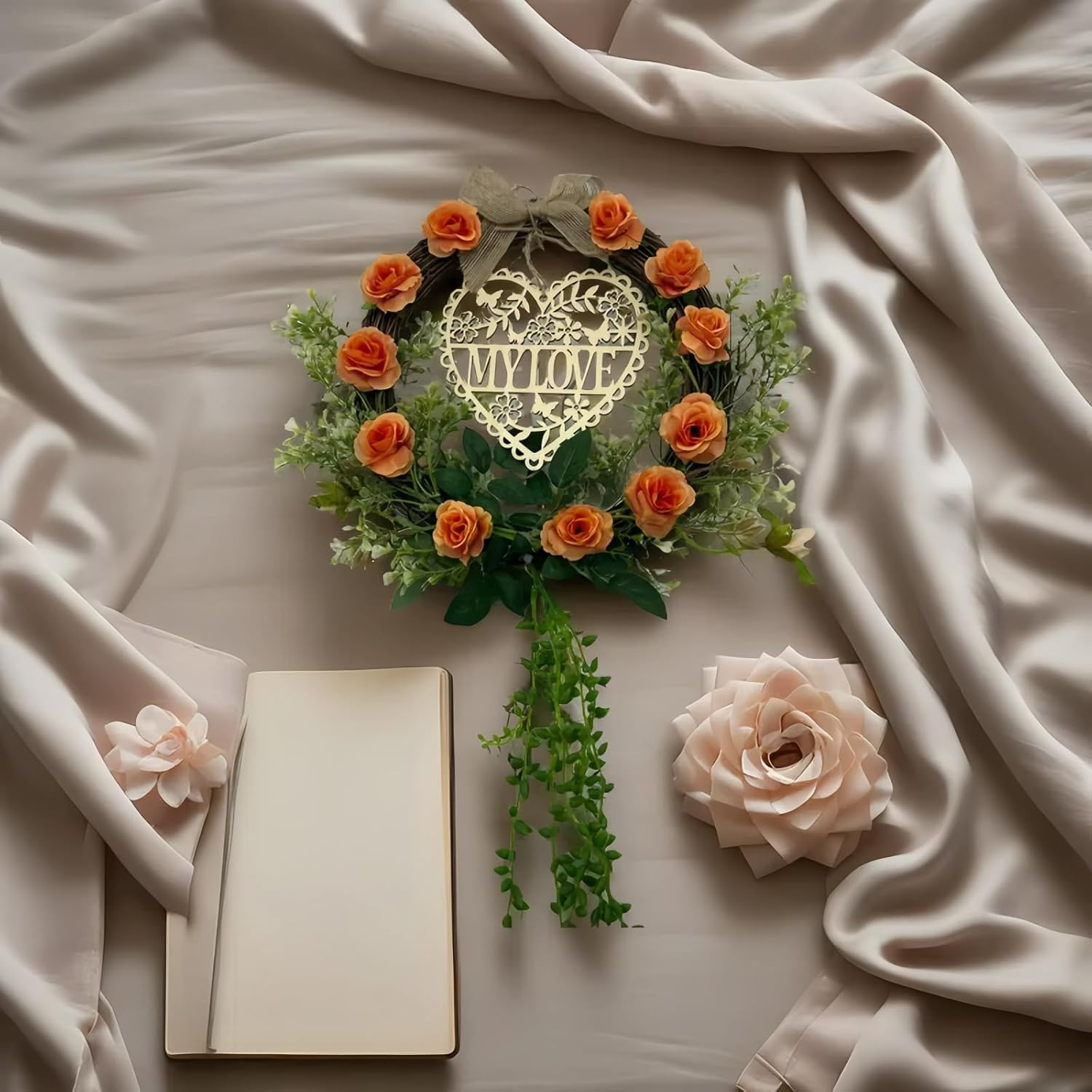 100 Pcs Mini Orange Roses Artificial Flowers Bulk, 1.9" Small Silk Fake Roses Flower Heads For Decoration, Wedding Centerpieces Bridal Shower Party Home Decor,Diy Crafts (Orange)