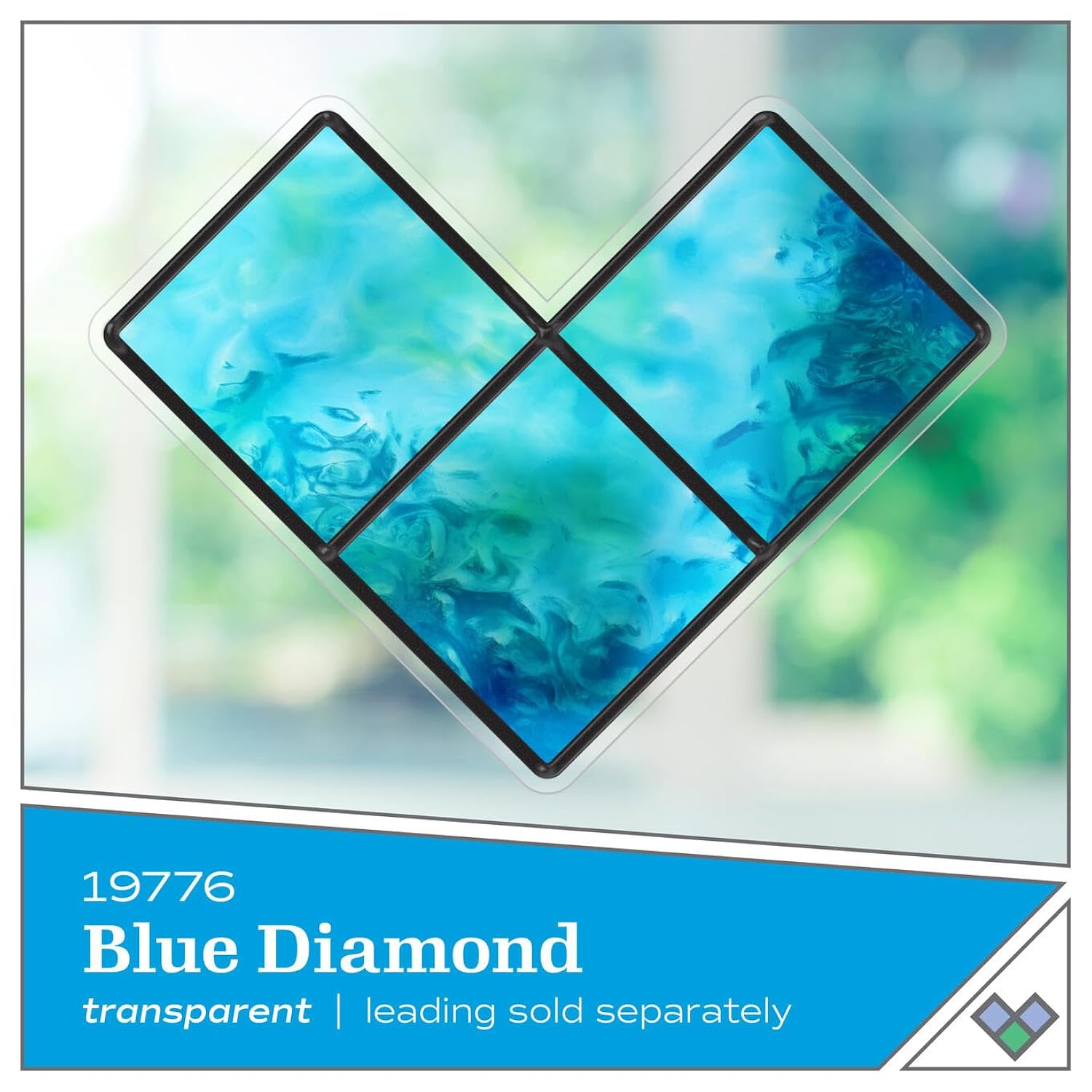Gallery Glass, Blue Diamond Stained Glass 2 fl oz Brilliant Smooth Finish Paint, Perfect for Easy to Apply DIY Arts and Crafts, 19776