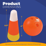 Halloween Candy Corn Bowling Game For Party, Plastic Fall Games For Kids & Adults Indoor/Outdoor Backyard Fall Carnival Activity Trunk Or Treat Game, Fall Festival Party Supply