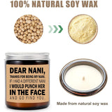 Nani Candle-Nani Gifts From Grandkids-I'D Punch Another In The Face-Fun Gag For Her-Mother'S Day Candle-Lavender Scented Candles,8Oz