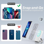 10000mAh Magnetic Power Bank, Foldable Wireless Charger for iPhone 15/14