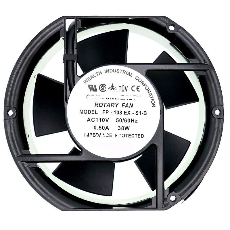 Fp-108Ex-S1-B 110V 50/60Hz Cooling Fan 38W 0.50A, 172×150×50Mm Ball Bearing Ac