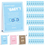 Don'T Say Baby Game, Baby Shower Games Boy, 1 Sign And 60 Blue Mini Clothespins, Shower Game Decorations Ideas, Gender Reveal Party Favors
