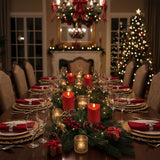 Burgundy Flameless Candles, Waterproof Flickering Candles, Outdoor Battery Operated Led Pillar Candles With Remote Timer, Electric Fake Plastic Candles, Red, Christmas Decor, 3" X 6"
