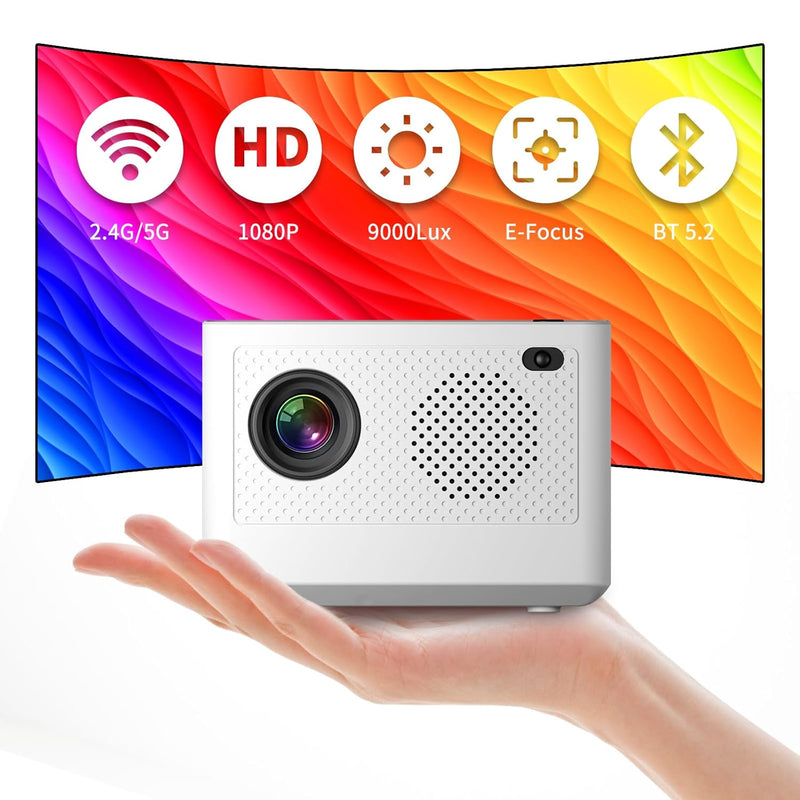 2023 Upgraded Mini Projector With Wifi And Bluetooth, Indoor Video Projector H