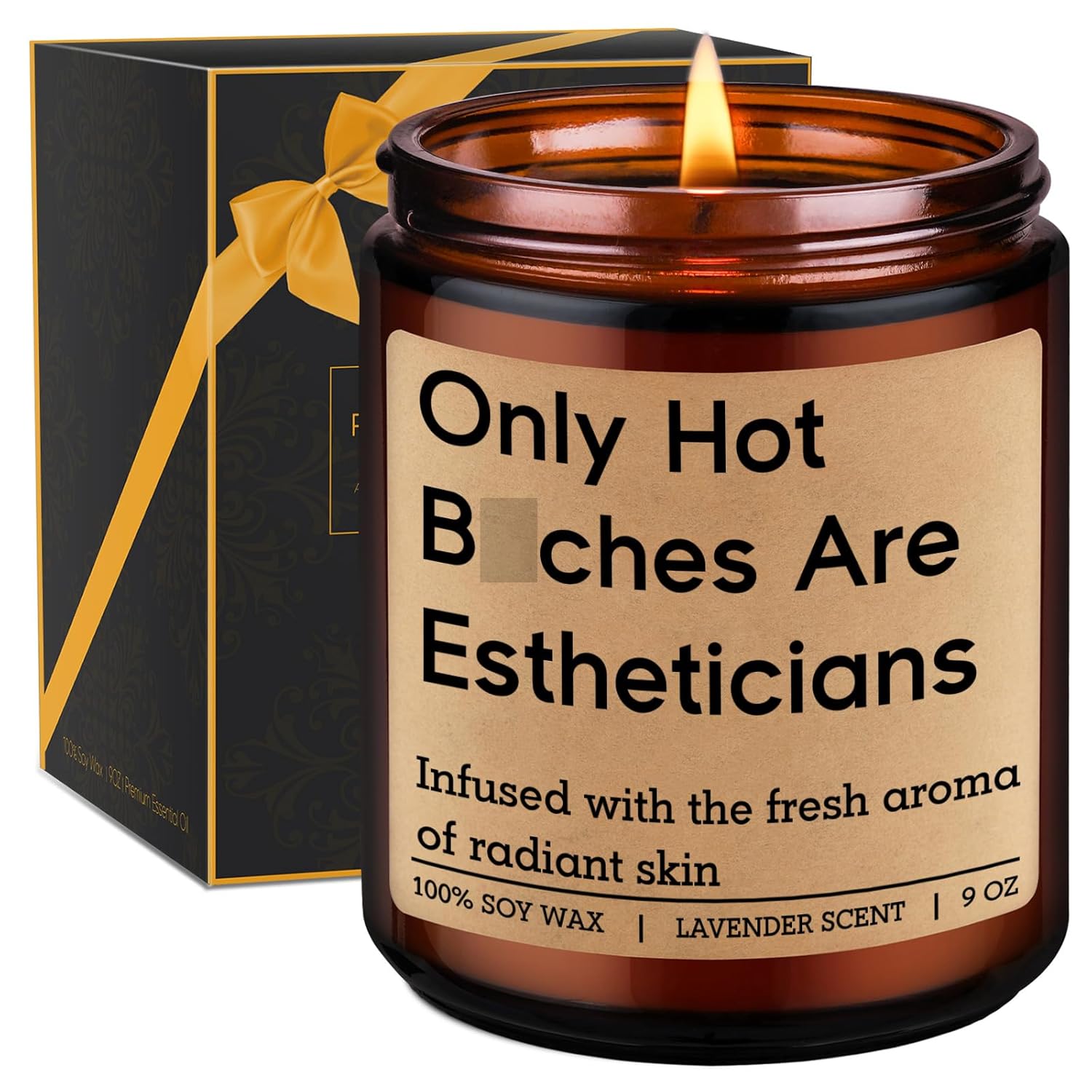 Scented Candle, Esthetician Gifts For Women - Cosmetology Graduation, Valentines Day, Birthday Gifts For Beautician, Skin Therapist, Cosmetologist, Aesthetician - Funny Esthetician Decor