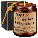 Scented Candle, Esthetician Gifts For Women - Cosmetology Graduation, Valentines Day, Birthday Gifts For Beautician, Skin Therapist, Cosmetologist, Aesthetician - Funny Esthetician Decor