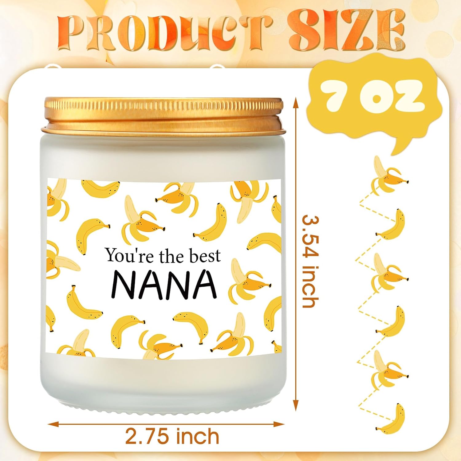 Nana Banana 7Oz Candle - Funny Nana Birthday & Christmas Party Gift