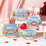 60 Pcs Fish Valentine'S Day Cards Bulk Valentines Goldfish Bowl Greeting Cards Funny Exchange Prize Birthday Party Favors Supplies